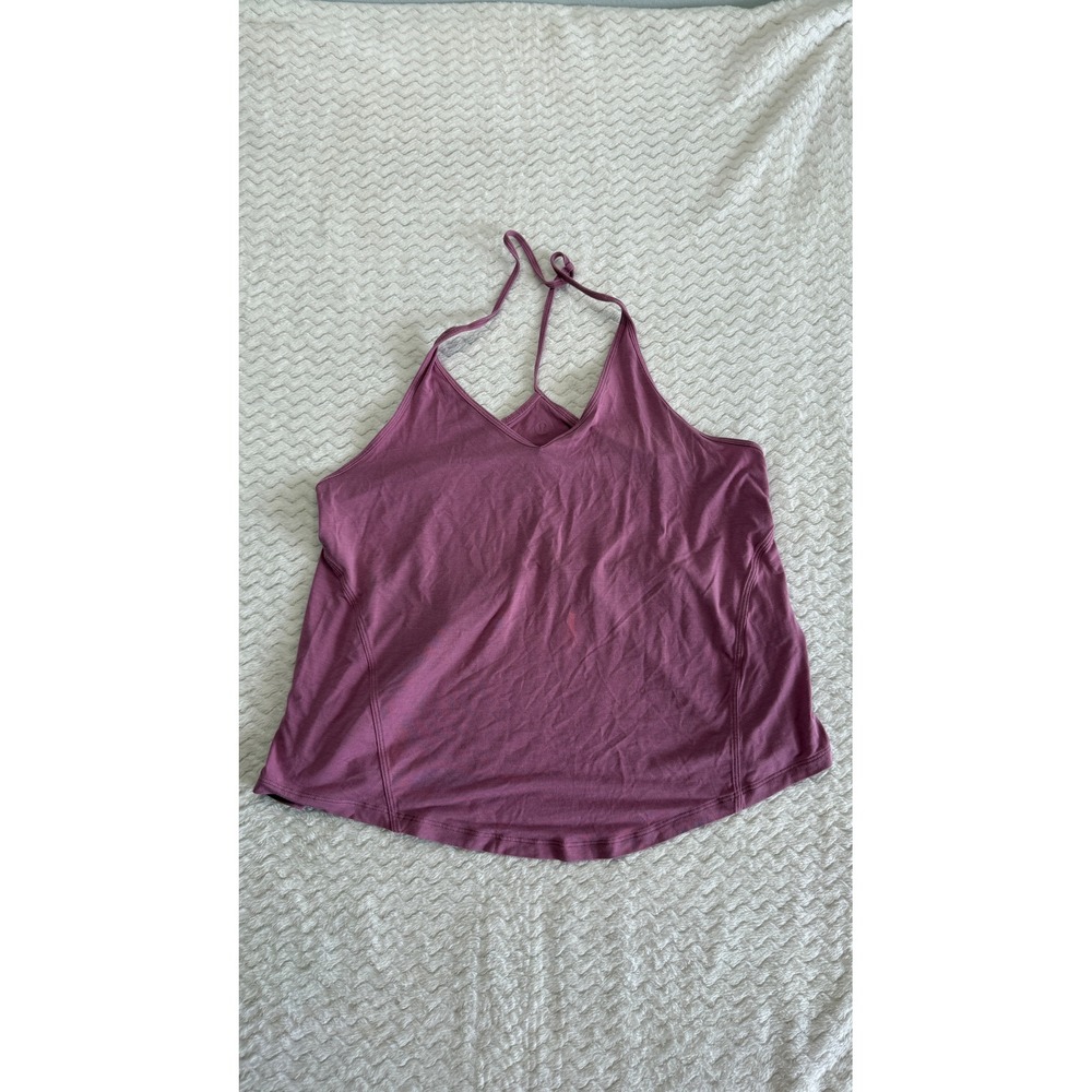 Lululemon Athletica Womens Plum Purple Split Back V-Neck Yoga Tank Top Size 4-6